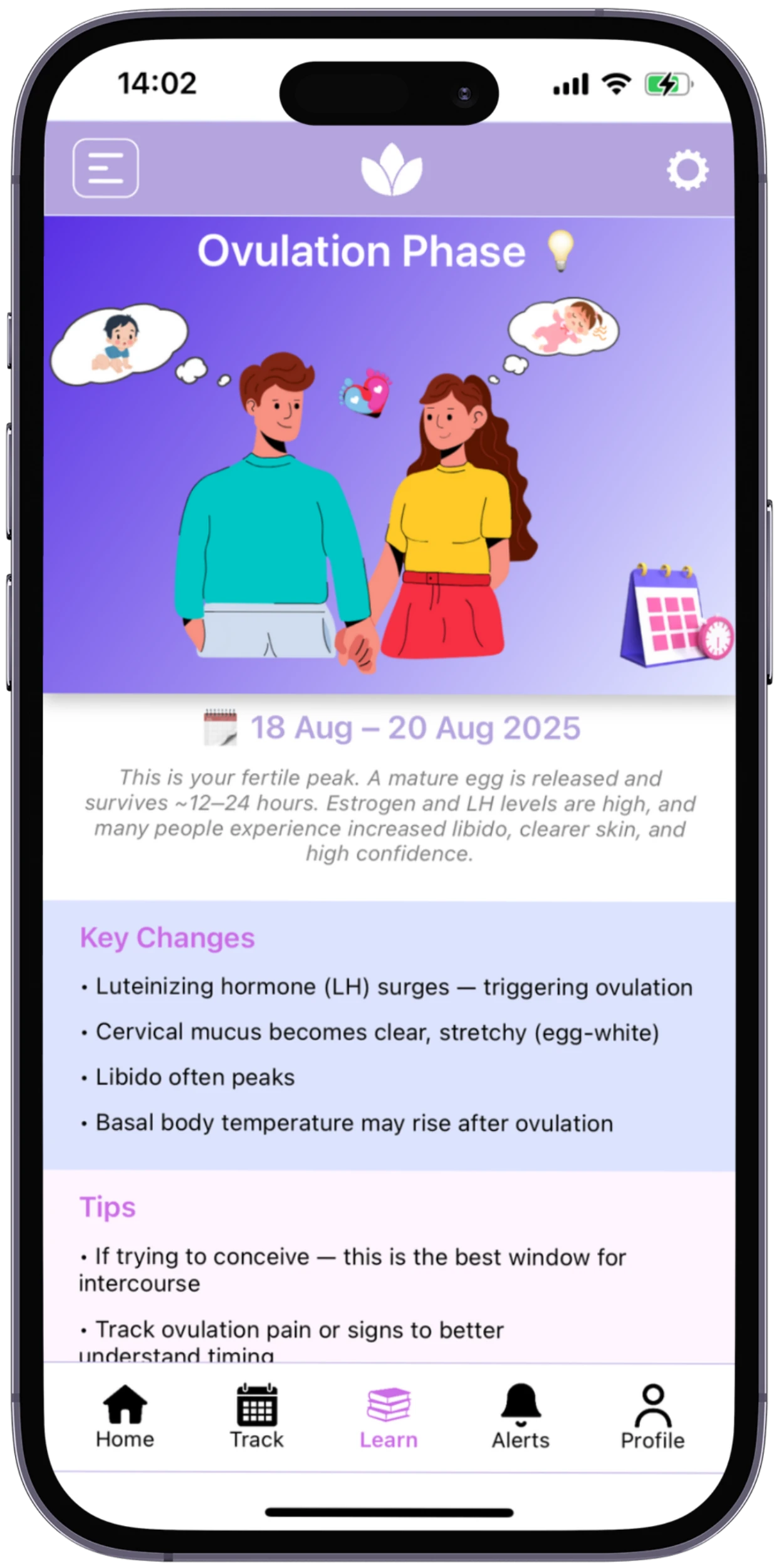 Fertility Tracking Screen