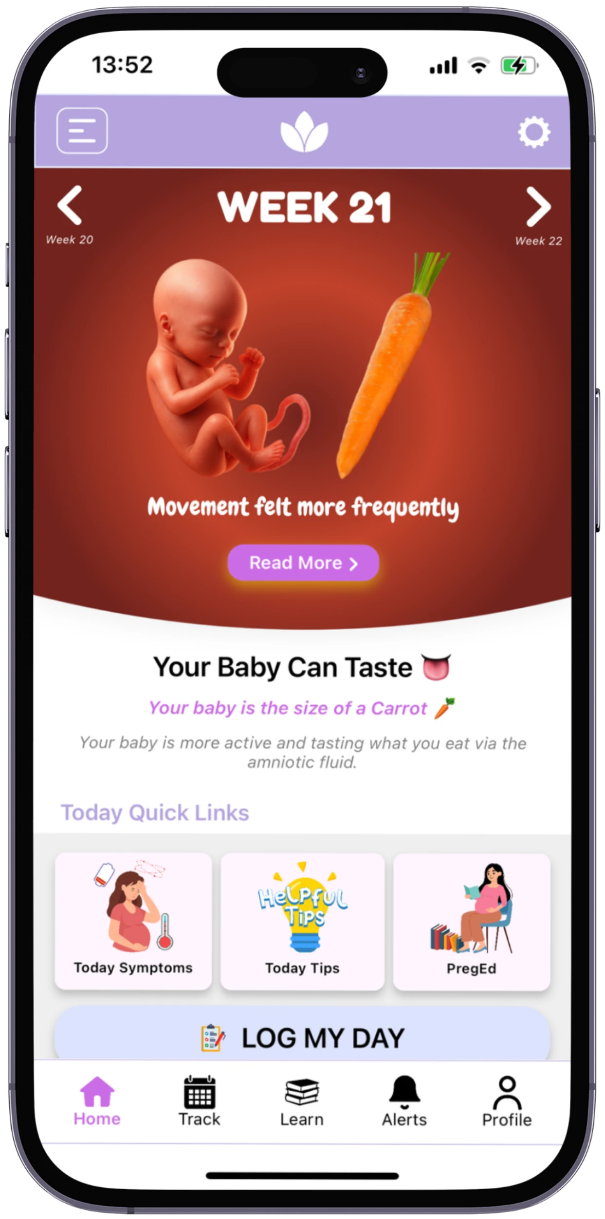 Pregnancy Tracking Screen